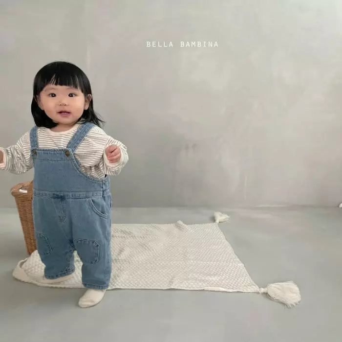 Bella Bambina - Korean Baby Fashion - #smilingbaby - Bebe Bang Bang Stripes Piping Tee - 6