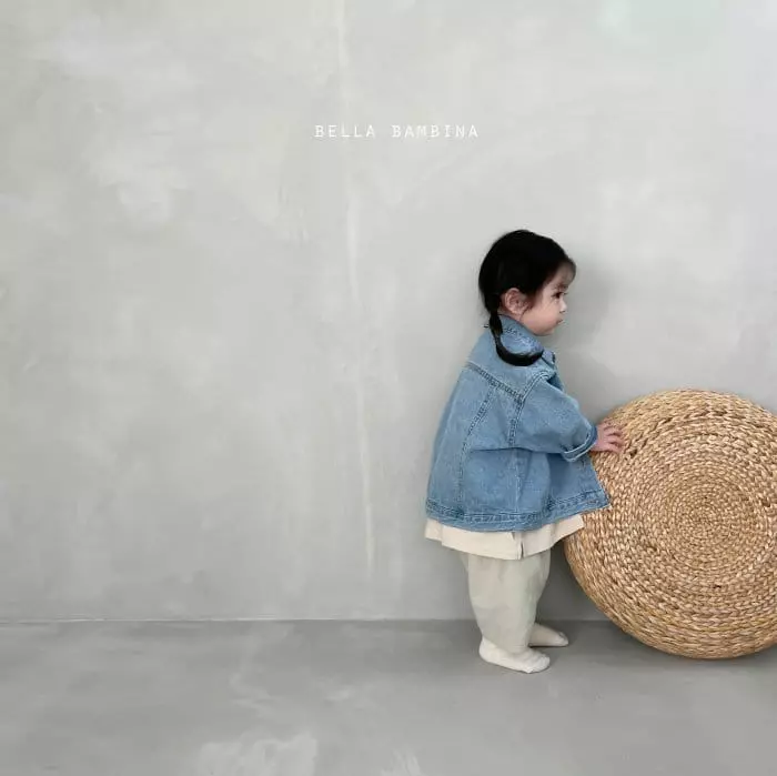 Bella Bambina - Korean Children Fashion - #Kfashion4kids - Stand Denim Jacket - 6