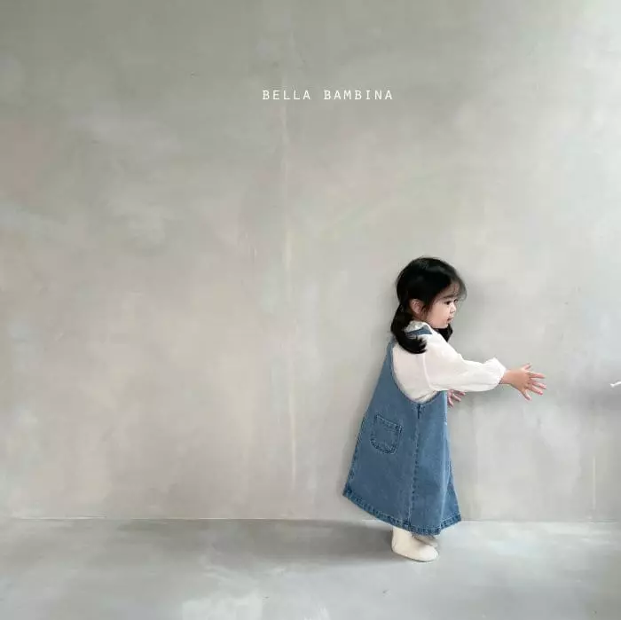 Bella Bambina - Korean Children Fashion - #prettylittlegirls - Molly Denim Dungarees One-piece - 4