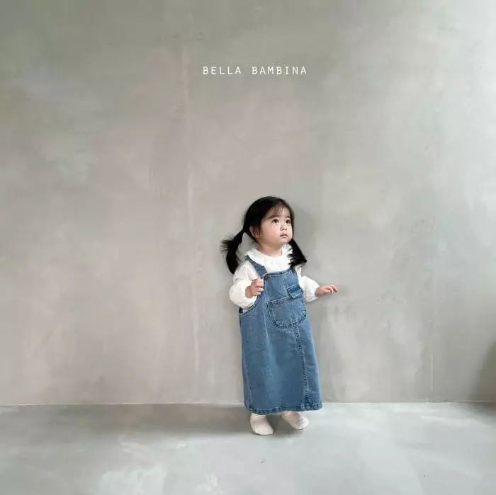 Bella Bambina - Korean Children Fashion - #childofig - Molly Denim Dungarees One-piece - 5