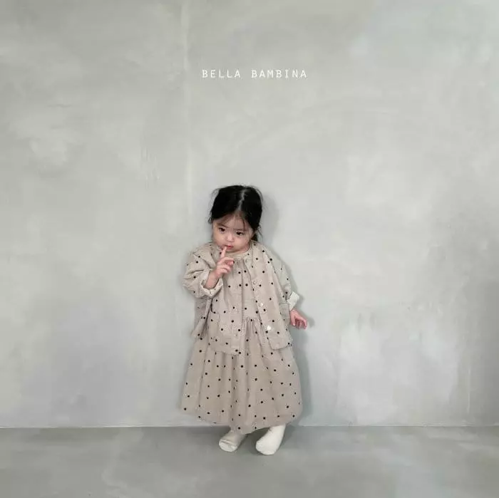 Bella Bambina - Korean Children Fashion - #childofig - Dot Onui One-piece Shirt Set - 3