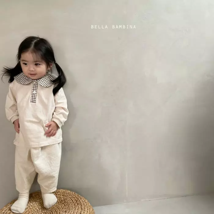 Bella Bambina - Korean Children Fashion - #childofig - Check Collar Tee - 3