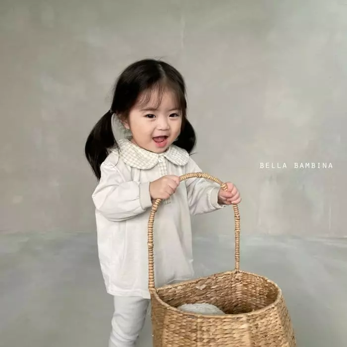 Bella Bambina - Korean Children Fashion - #childofig - Check Collar Tee - 4