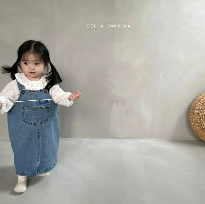 Bella Bambina - Korean Children Fashion - #designkidswear - Molly Denim Dungarees One-piece - 7
