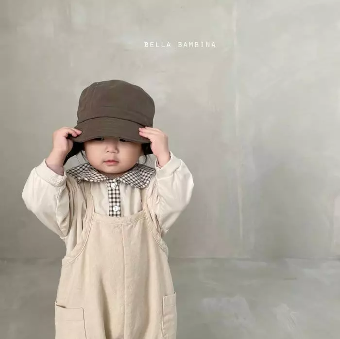 Bella Bambina - Korean Children Fashion - #designkidswear - Check Collar Tee - 5