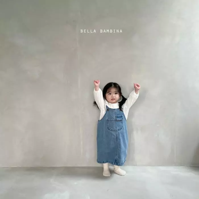 Bella Bambina - Korean Children Fashion - #kidsshorts - Molly Denim Dungarees One-piece - 10