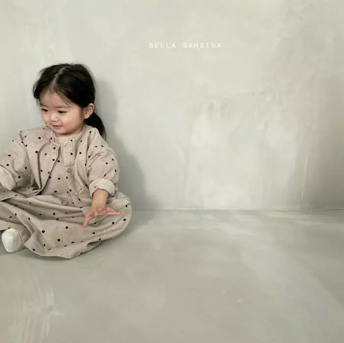 Bella Bambina - Korean Children Fashion - #kidsshorts - Dot Onui One-piece Shirt Set - 8