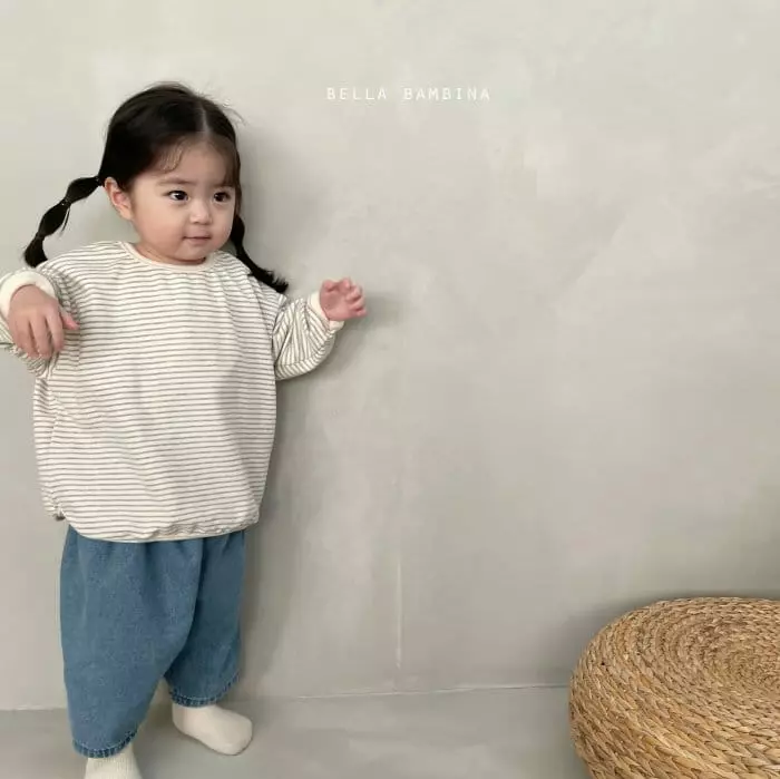 Bella Bambina - Korean Children Fashion - #kidsshorts - Bang Bang Stripes Pipng Tee - 6