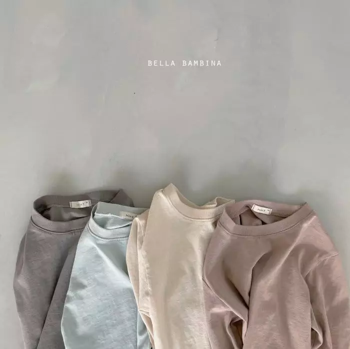 Bella Bambina - Korean Children Fashion - #kidsshorts - Spring Basic Tee - 2