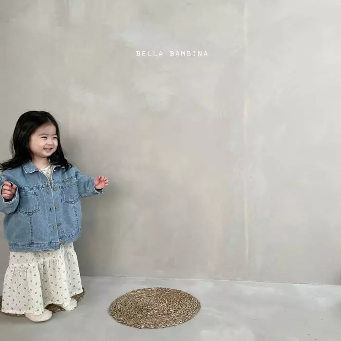 Bella Bambina - Korean Children Fashion - #kidsshorts - Stand Denim Jacket - 4