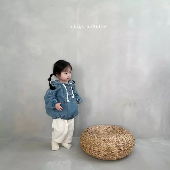 Bella Bambina - Korean Children Fashion - #kidsstore - Mono Denim Anorak Hoody - 3