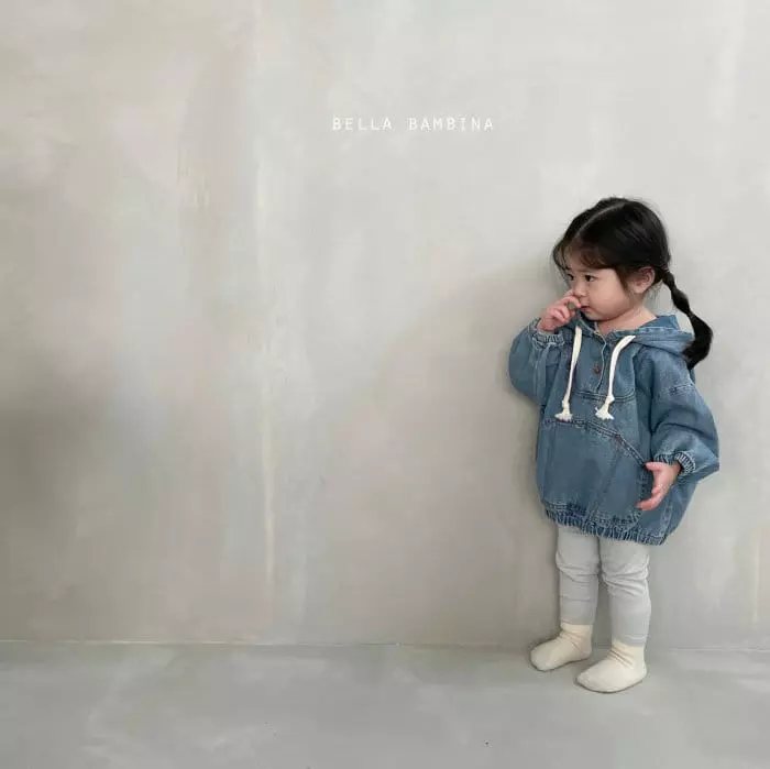 Bella Bambina - Korean Children Fashion - #kidsstore - Mono Denim Anorak Hoody - 4