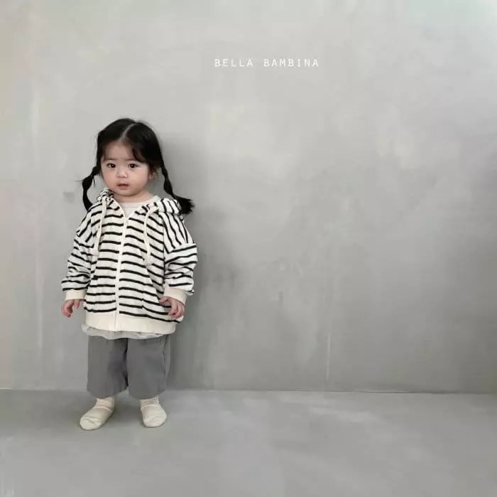 Bella Bambina - Korean Children Fashion - #kidzfashiontrend - Crong Stripes Hoody Zip-up - 3