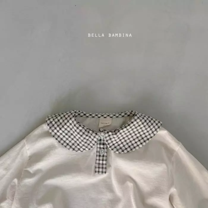 Bella Bambina - Korean Children Fashion - #littlefashionista - Check Collar Tee - 12