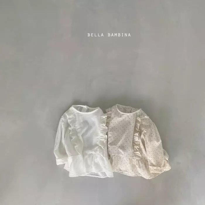 Bella Bambina - Korean Children Fashion - #magicofchildhood - Roet Frill Blouse