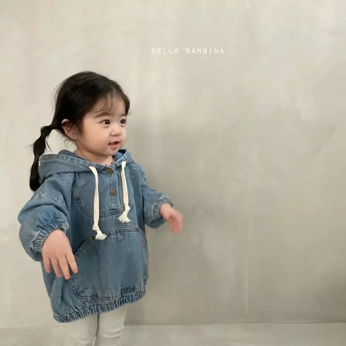 Bella Bambina - Korean Children Fashion - #minifashionista - Mono Denim Anorak Hoody - 8