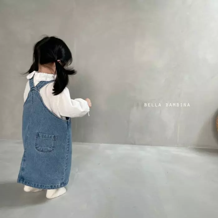 Bella Bambina - Korean Children Fashion - #prettylittlegirls - Molly Denim Dungarees One-piece - 3