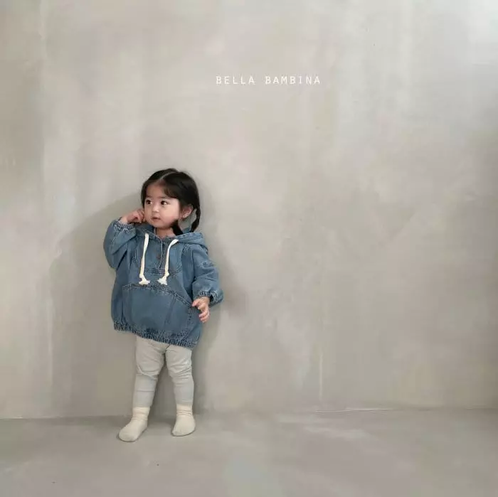 Bella Bambina - Korean Children Fashion - #stylishchildhood - Mono Denim Anorak Hoody - 12