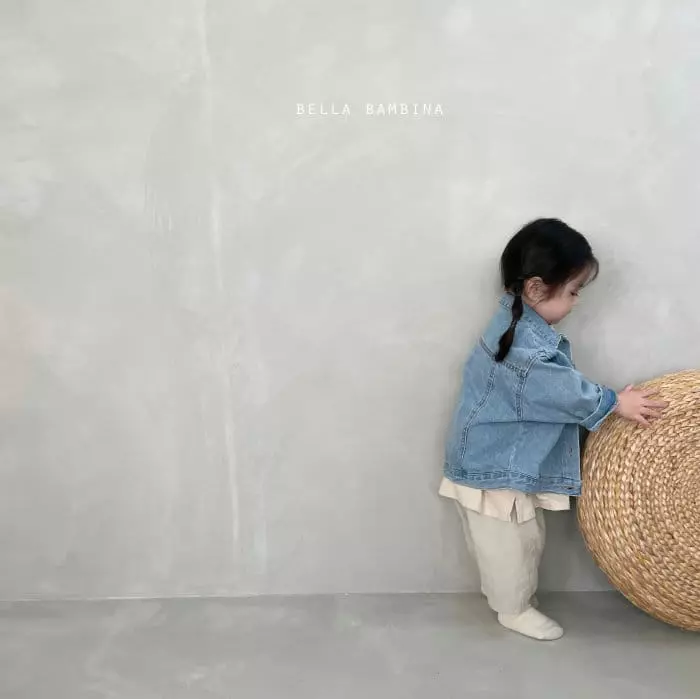 Bella Bambina - Korean Children Fashion - #todddlerfashion - Stand Denim Jacket - 11
