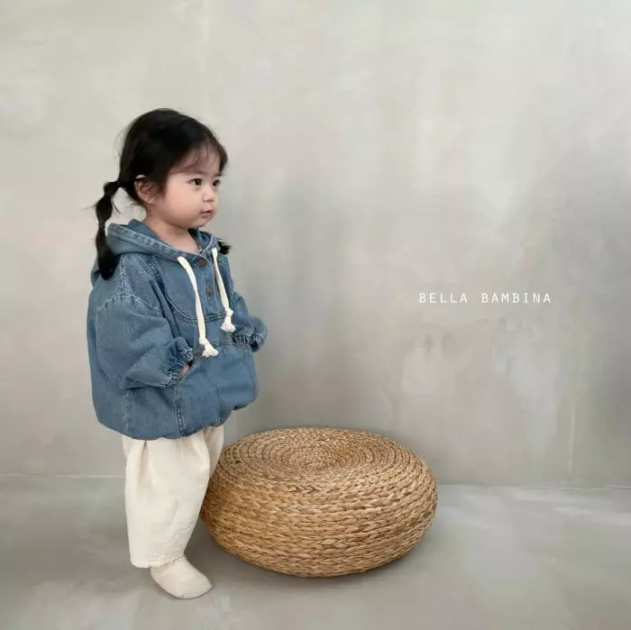 Bella Bambina - Korean Children Fashion - #toddlerclothing - Mono Denim Anorak Hoody - 11