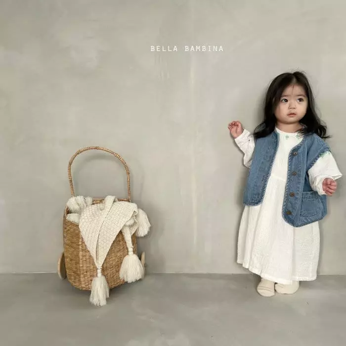 Bella Bambina - Korean Children Fashion - #toddlerclothing - Bell Denim Vest - 8