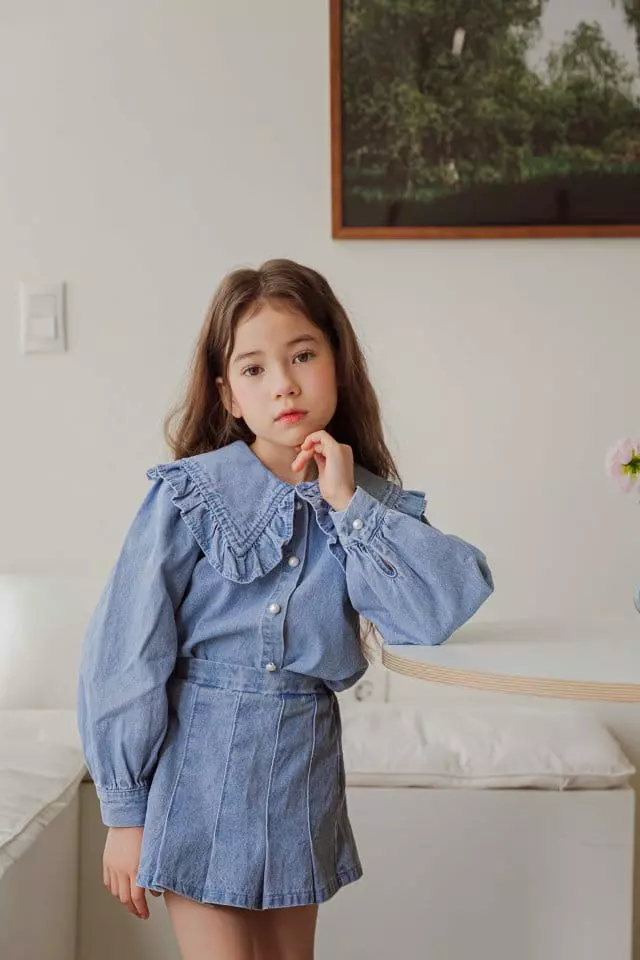 Berry Berry - Korean Children Fashion - #designkidswear - Denim Shirt - 4