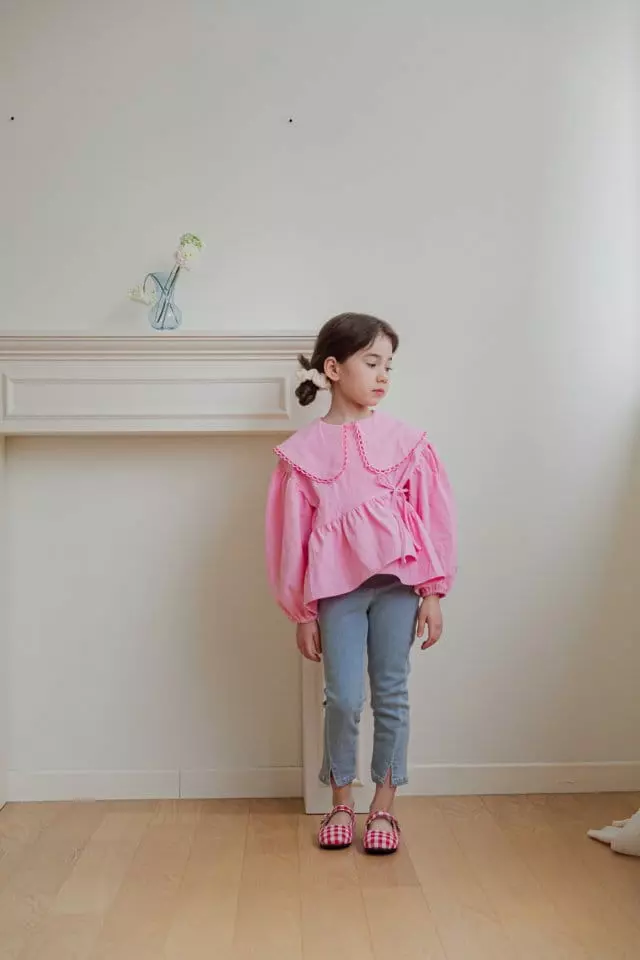 Berry Berry - Korean Children Fashion - #littlefashionista - Wrap Blouse