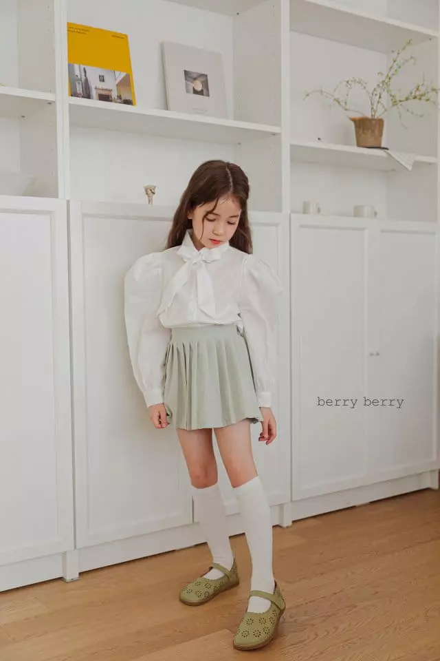 Berry Berry - Korean Children Fashion - #littlefashionista - Tie Blouse - 3