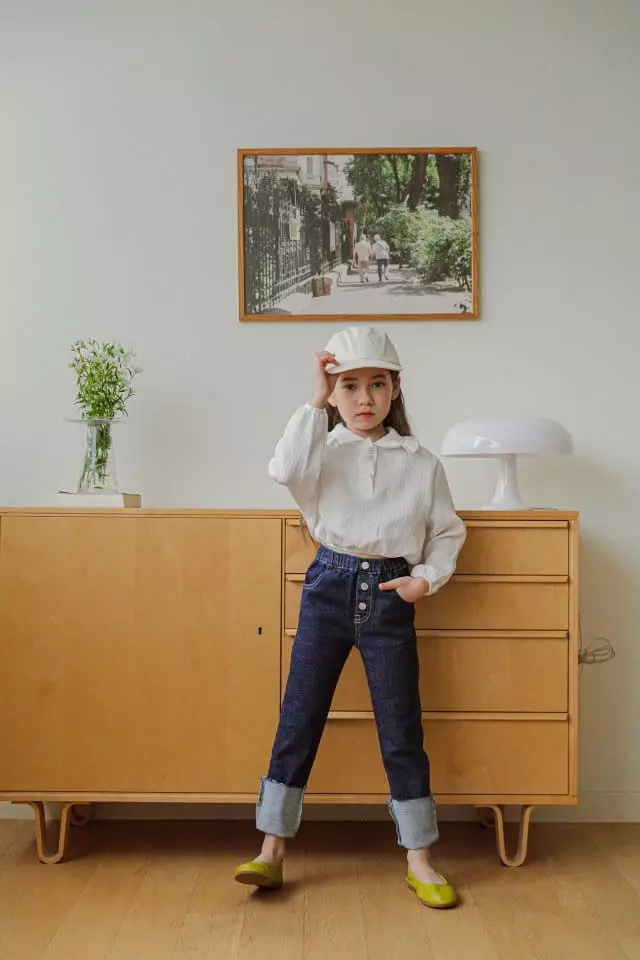 Berry Berry - Korean Children Fashion - #minifashionista - Roll Up Jeans