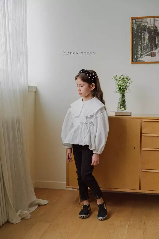 Berry Berry - Korean Children Fashion - #minifashionista - Wrap Blouse - 4