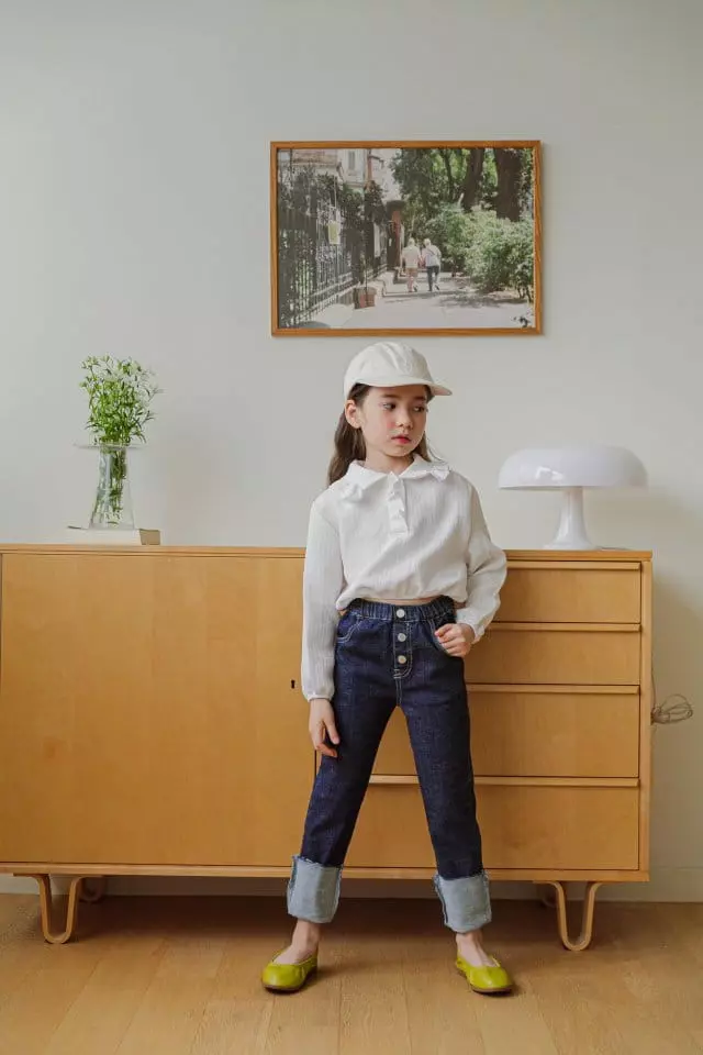 Berry Berry - Korean Children Fashion - #prettylittlegirls - Roll Up Jeans - 2