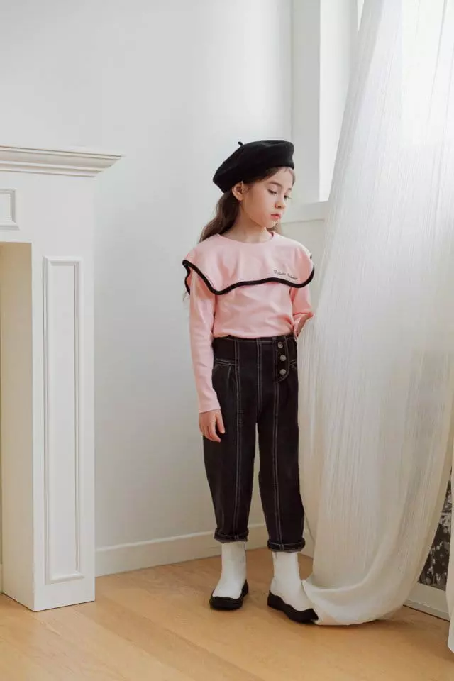 Berry Berry - Korean Children Fashion - #toddlerclothing - Big Collar Tee - 4