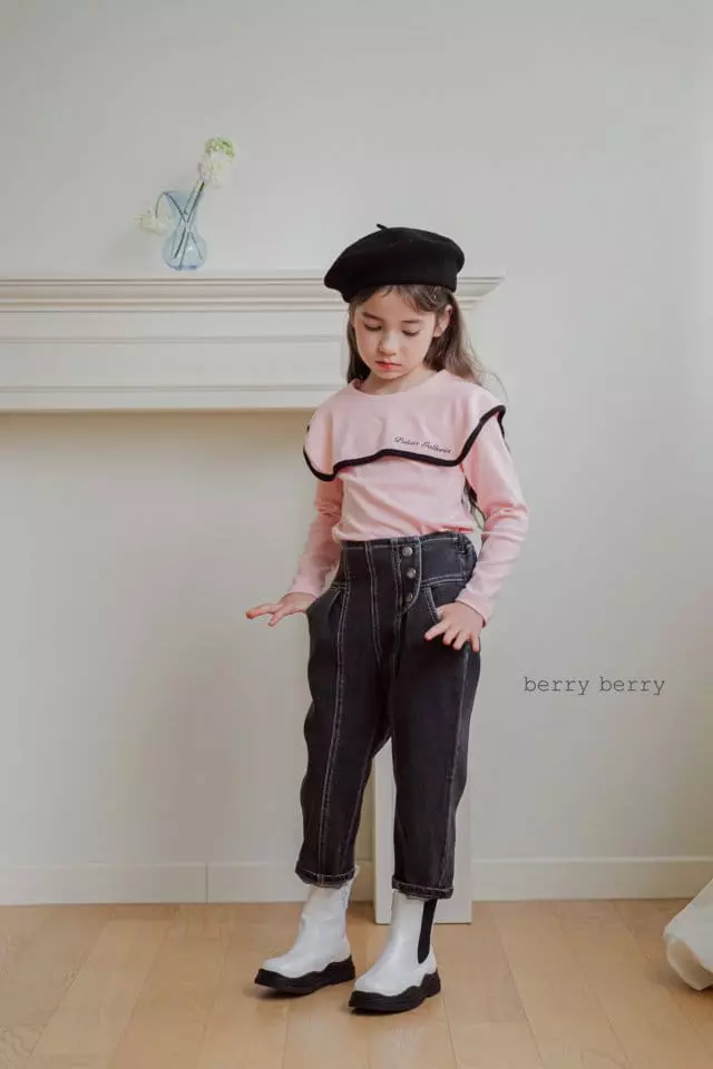 Berry Berry - Korean Children Fashion - #toddlerclothing - Big Collar Tee - 3