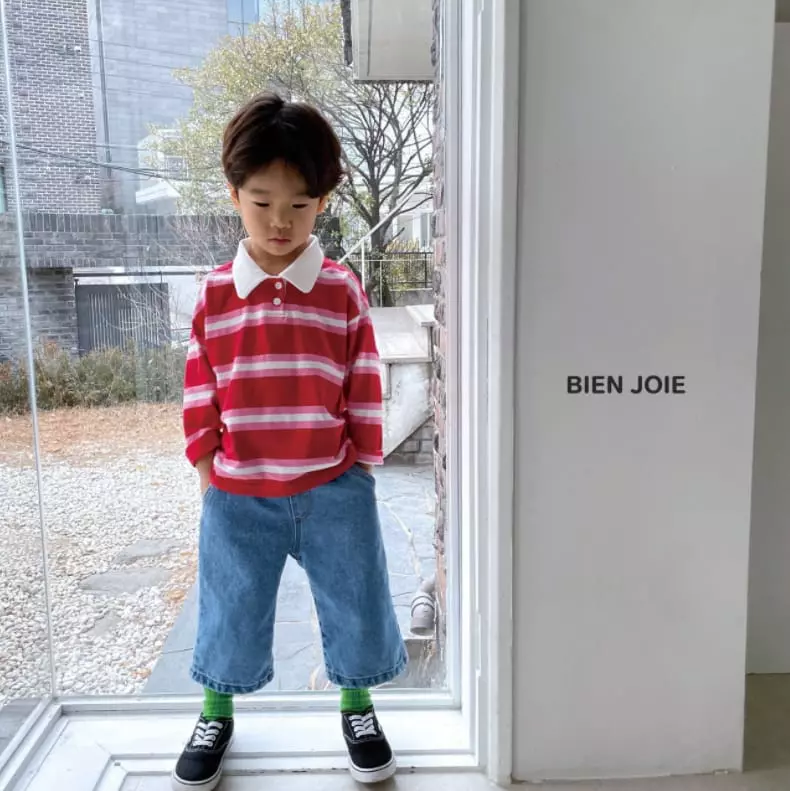 Bien Joie - Korean Children Fashion - #stylishchildhood - Biz Collar Tee - 4