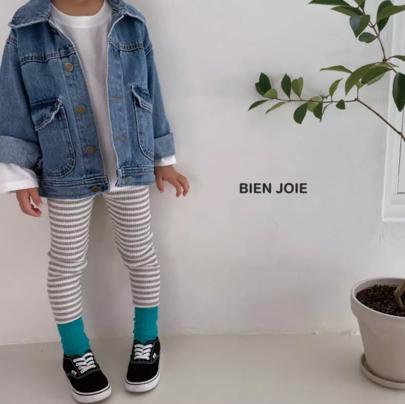 Bien Joie - Korean Children Fashion - #childofig - Issue Stripes Leggings