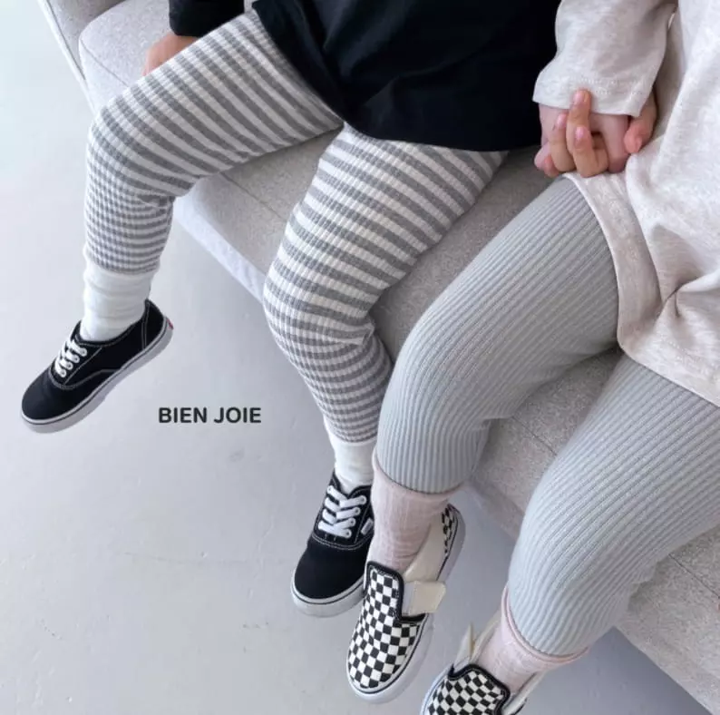 Bien Joie - Korean Children Fashion - #designkidswear - Issue Stripes Leggings - 4