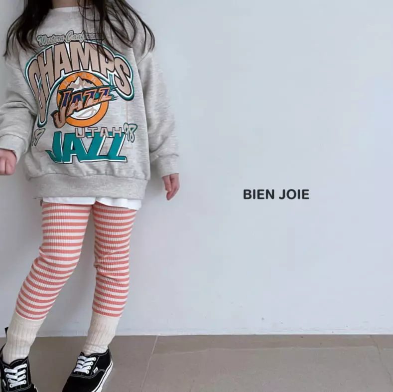 Bien Joie - Korean Children Fashion - #fashionkids - Issue Stripes Leggings - 5