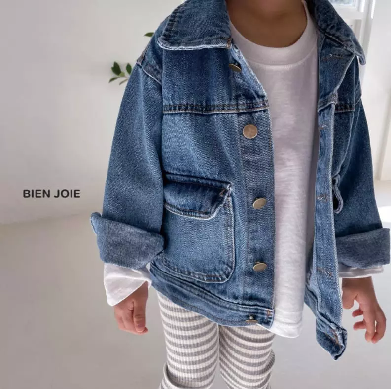 Bien Joie - Korean Children Fashion - #kidsstore - Tam Tam Denim Jacket - 9