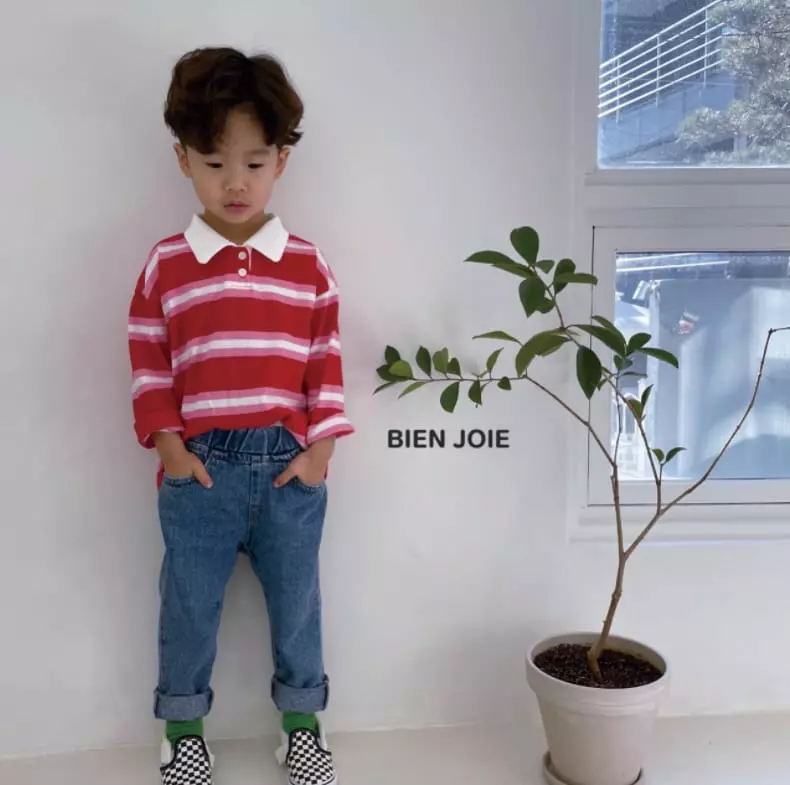 Bien Joie - Korean Children Fashion - #stylishchildhood - Biz Collar Tee - 3