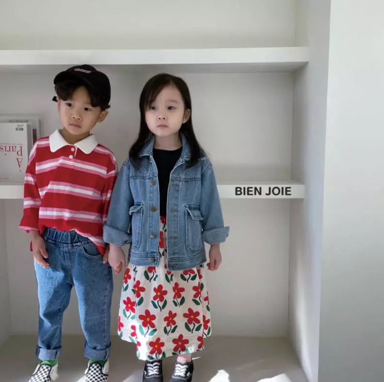 Bien Joie - Korean Children Fashion - #toddlerclothing - Tam Tam Denim Jacket