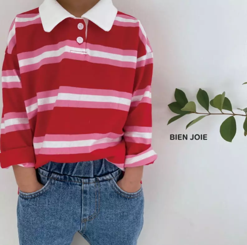 Bien Joie - Korean Children Fashion - #toddlerclothing - Biz Collar Tee - 2