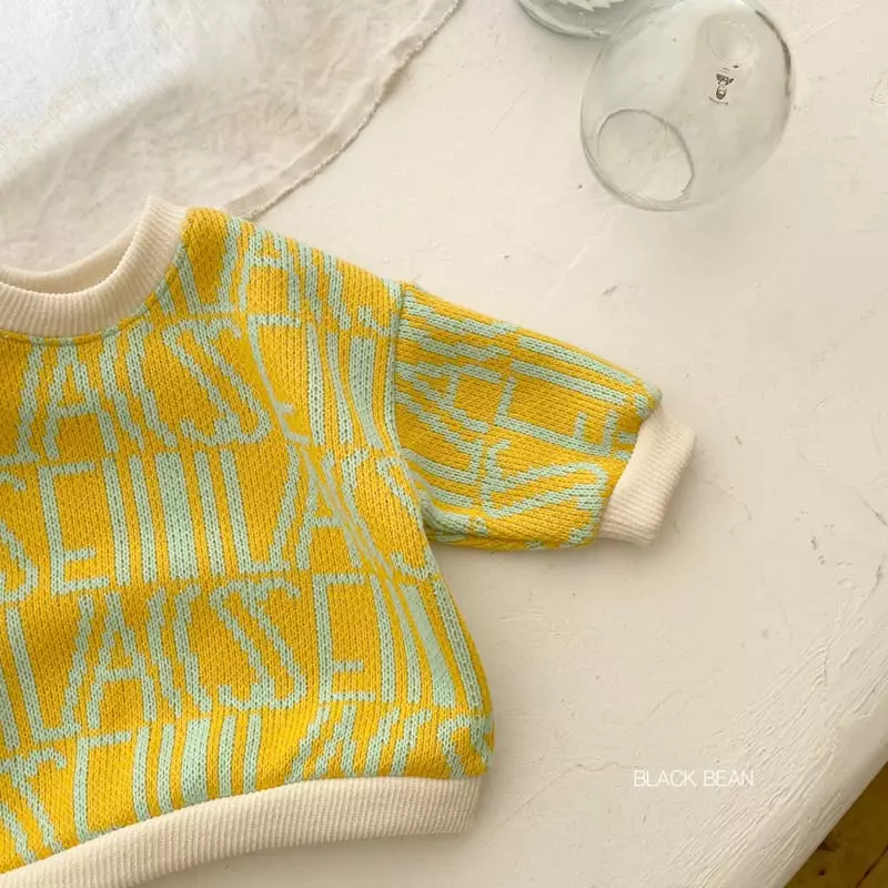 Black Bean - Korean Baby Fashion - #babyboutique - Alphabet Bebe Knit  - 8