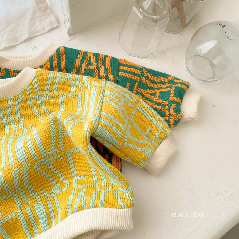 Black Bean - Korean Baby Fashion - #babyboutique - Alphabet Bebe Knit  - 9
