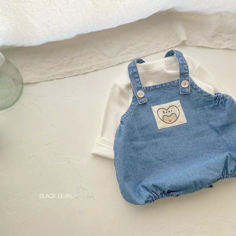 Black Bean - Korean Baby Fashion - #babyboutique - Baba Top Dungarees Set - 5