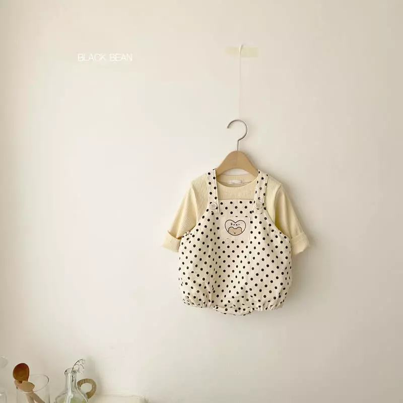 Black Bean - Korean Baby Fashion - #babyboutique - Baba Top Dungarees Set - 6