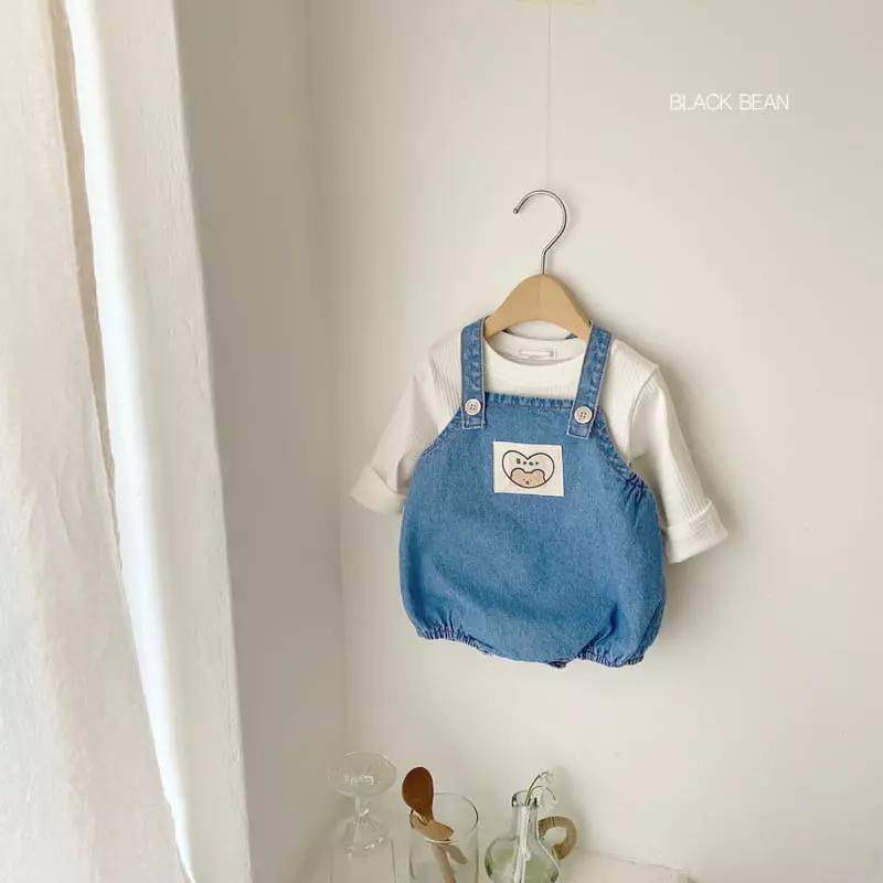 Black Bean - Korean Baby Fashion - #babyboutiqueclothing - Baba Top Dungarees Set - 7