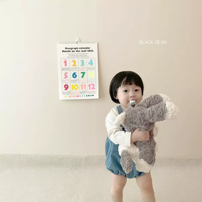 Black Bean - Korean Baby Fashion - #babyfever - Baba Top Dungarees Set - 10