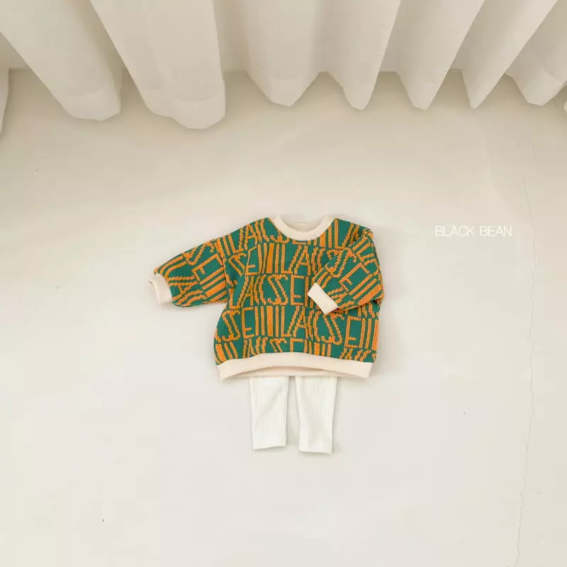 Black Bean - Korean Baby Fashion - #babyootd - Alphabet Bebe Knit  - 2