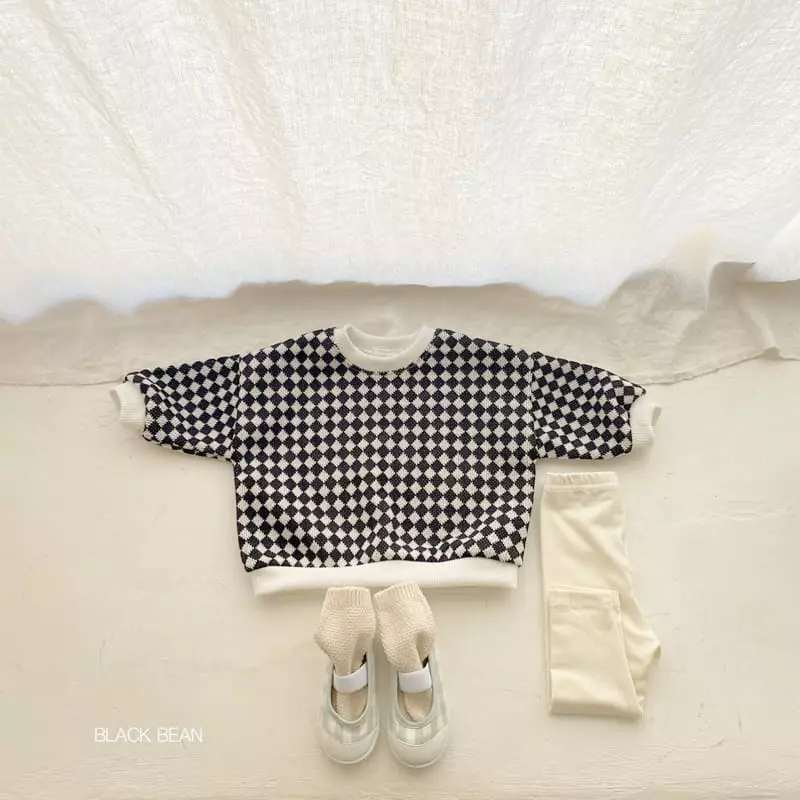 Black Bean - Korean Baby Fashion - #babyootd - Bebe Check Knit