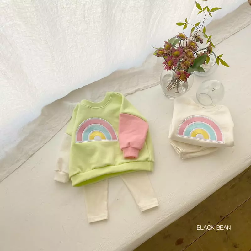 Black Bean - Korean Baby Fashion - #babyoutfit - Bebe Unique Top Bottom Set - 2